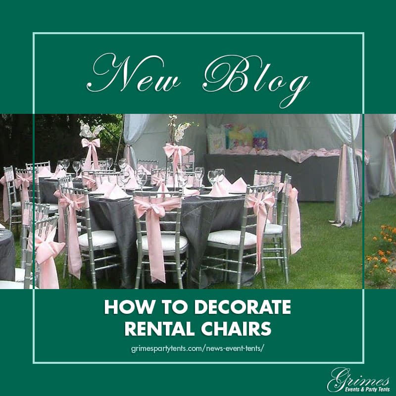 How to Decorate Rental Chairs