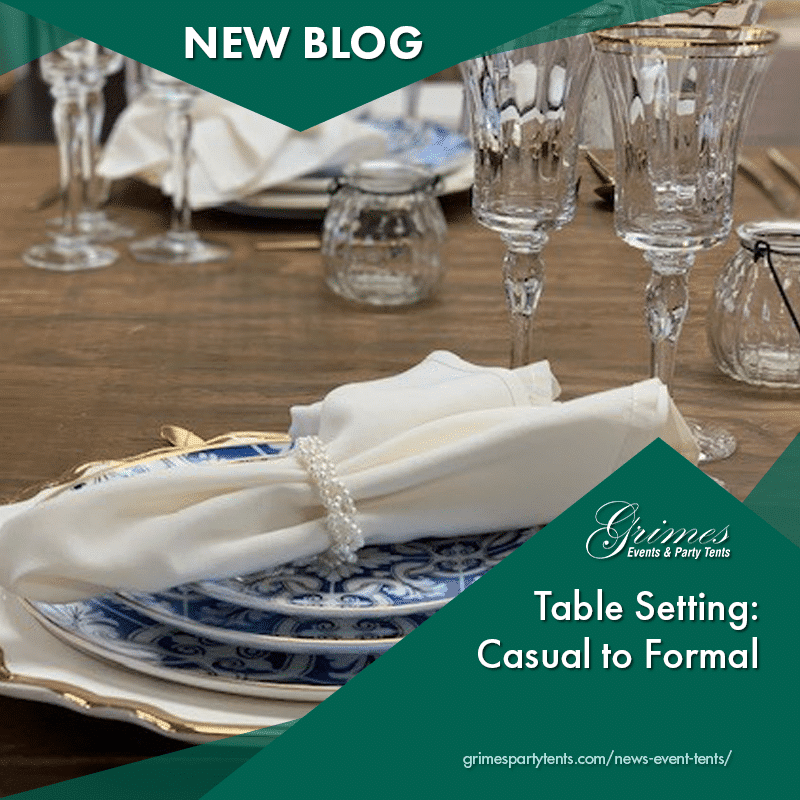 Table Setting: Casual to Formal