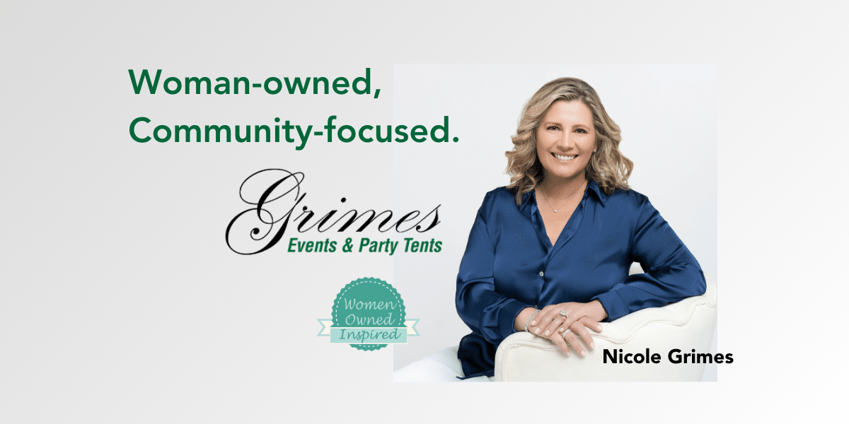 Grimes Events and Party Tents, Woman-owned and Operated